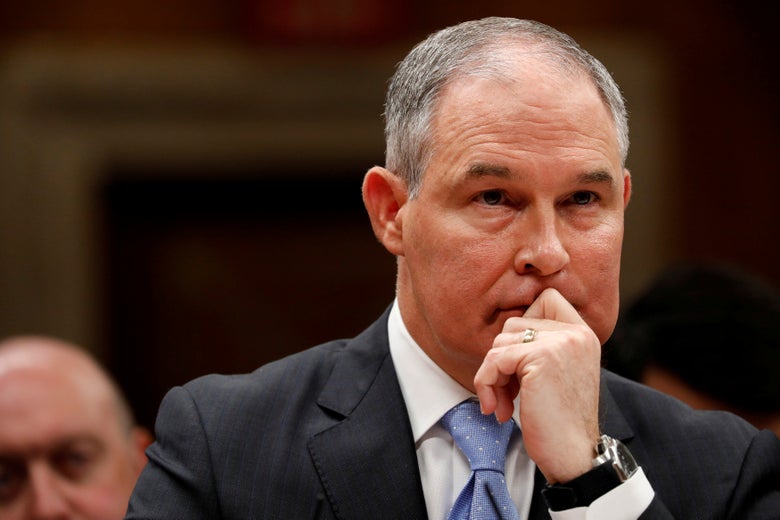 Environmental Protection Agency Administrator Scott Pruitt testifies before a Senate Appropriations Subcommittee hearing on Capitol Hill in Washington, D.C. on June 27, 2017.